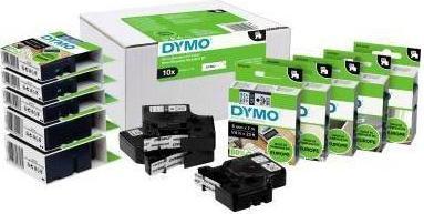Produktbild Dymo D1 Schriftband 43610 6mmx7.0m schwarz->transp. (0.60 cm, Transparent, Schwarz)
