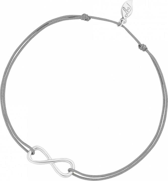Immagine prodotto Bracciale INFINITY, o blanc 14 carati, gris (0.50 cm, Cinturino sintetico, Oro bianco 14 K (585) rodiato)