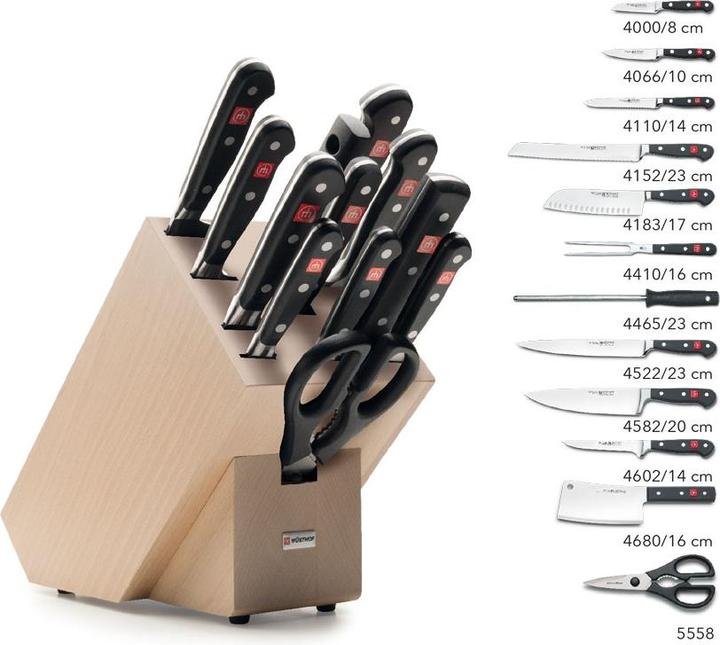 Image du produit Wüsthof Classic Bloc à couteaux avec pièces en hêtre