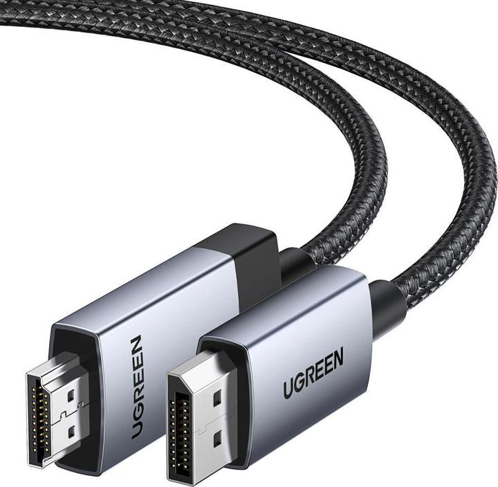 Produktbild Ugreen DP119 25491 DisplayPort to HDMI 4K 60Hz Cable 3m - Gray (3 m, DisplayPort, HDMI)