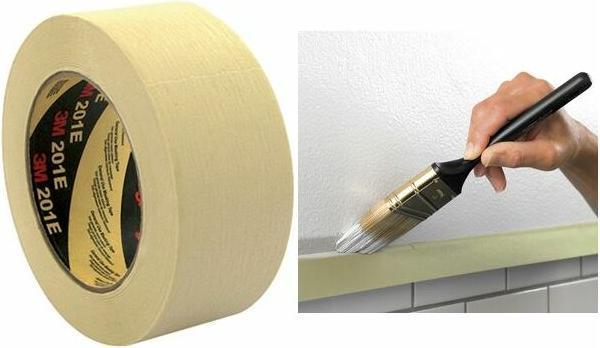 Actual product image 3M Adhesive crepe tape 201E, 48 mm x 50 m, paper, beige (48 mm)