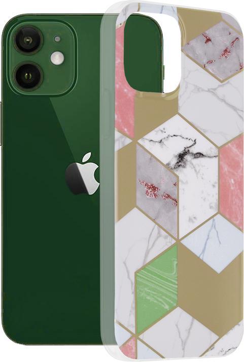 Actual product image Techsuit - Marble Series - iPhone 12 / iPhone 12 Pro - Purple Hex (Apple iPhone 12, Apple iPhone 12 Pro)