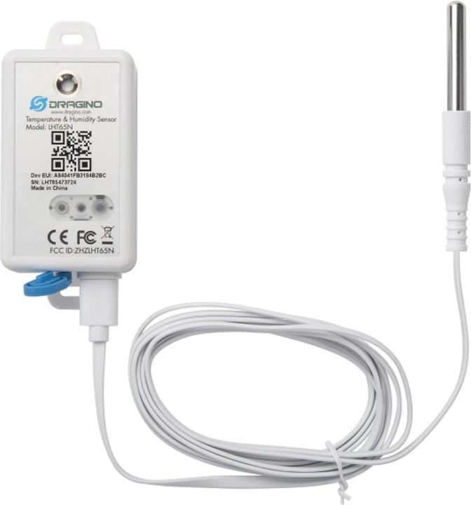 Produktbild Dragino LHT65N E3 LoRaWAN Tempertatur- und Feuchtigkeitssensor (Heizungsaktor)