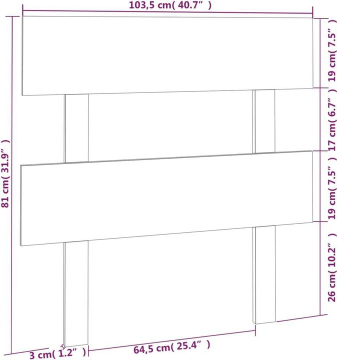 Image du produit VidaXL Lashonda (103.5 x 3 x 81 cm)