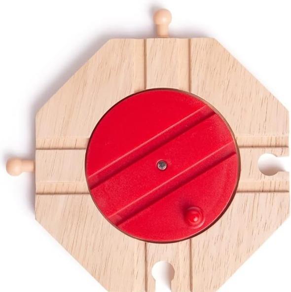 Actual product image Bigjigs Wooden rails 4-direction carousel
