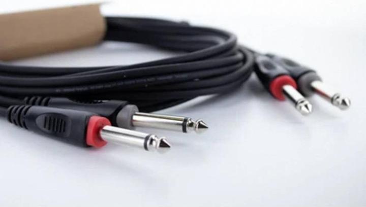 Image du produit Cordial 14845 Klinke Audio Anschlusskabel (2x Klinkenstecker 6.3 mm (mono) - 2x (3 m, jack 6.3mm)