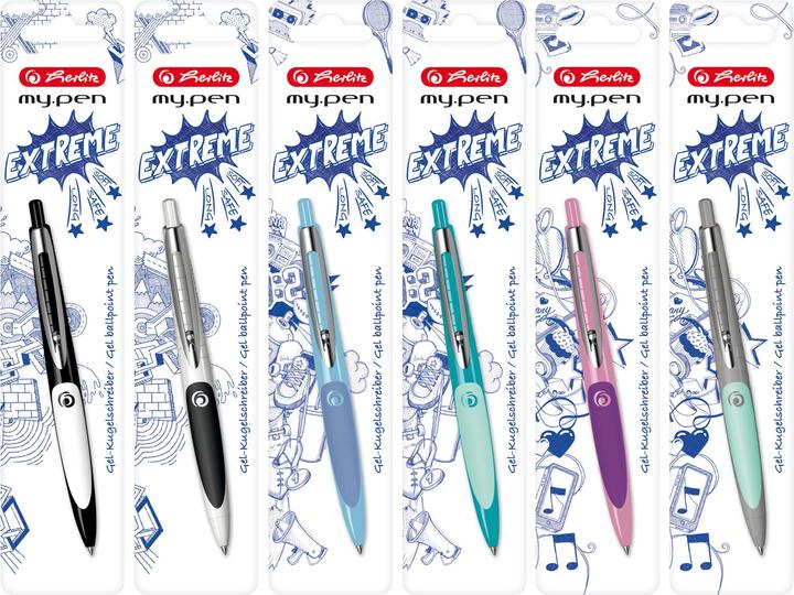 Immagine prodotto Herlitz Penna a sfera my.pen nero bianco argento (Nero, Bianco, 1 x)