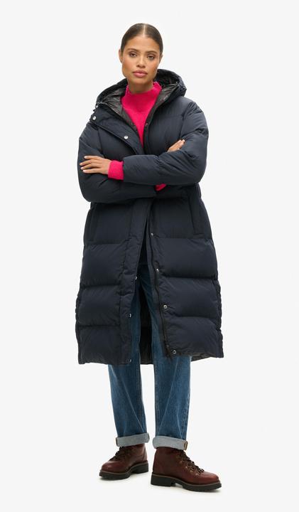Produktbild Superdry Lange Daunenjacke mit Kapuze, Damen (XL)