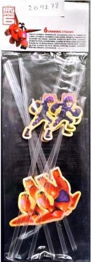 Actual product image Universal Textiles Cut Out Disposable Straws (Pack of 6) (6 x)