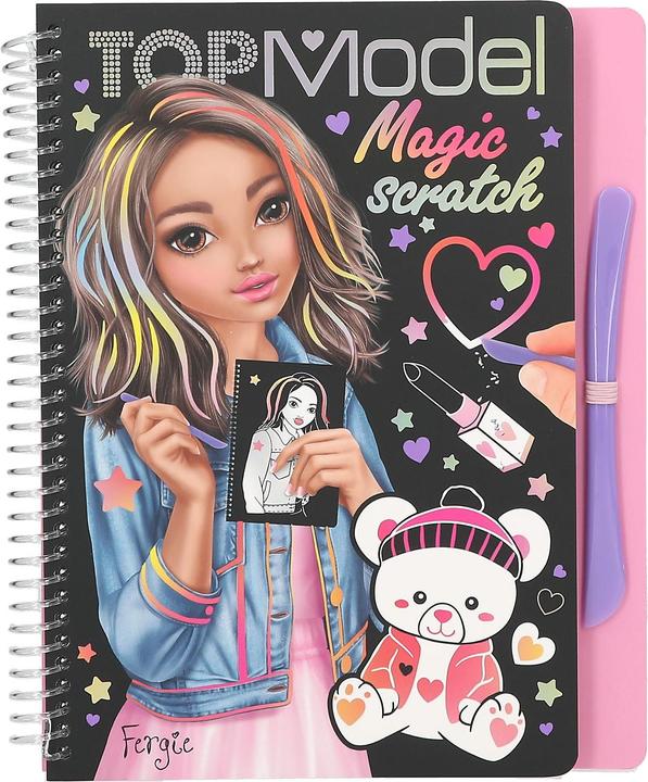 Actual product image Magni DEPESCHE TOPModel colouring book Magic Scratch Book 20 pages