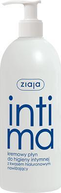 Actual product image Ziaja Intima płyn kremowy do higieny intymnej z kwasem hialucynowym nawilżający 500ml (500 ml, Intimate washing lotion)