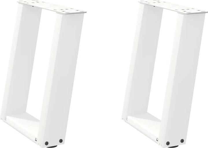 Image du produit VidaXL Pieds de table basse en U 2 pcs. Blanc 28x(42-43) cm Pied de table en acier