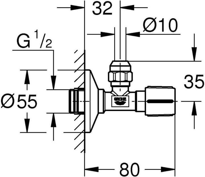 Image du produit Grohe Valve d'angle