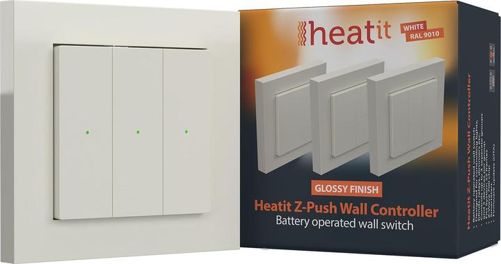 Produktbild Heatit Controls - Z-Wave+ 700 Z-Push Wall controller drahtloser Schalter