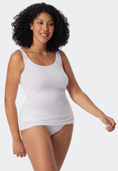 Actual product image Schiesser 2 Pack 95/5 Organic Cotton Strappy Top (34)
