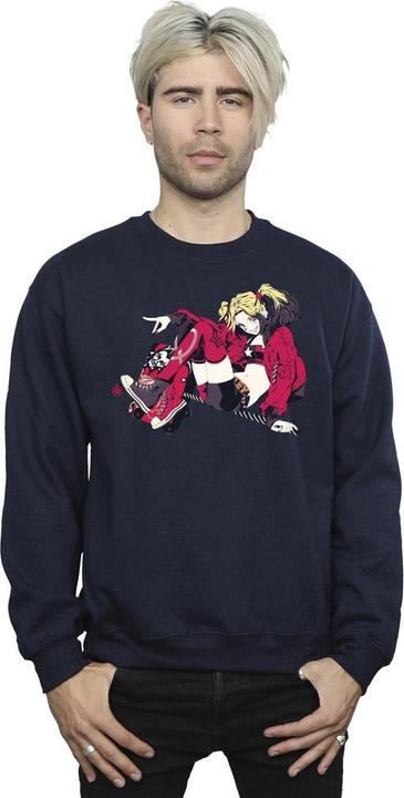 Actual product image Mens Harley Quinn Rollerskates Cotton Sweatshirt (3XL)