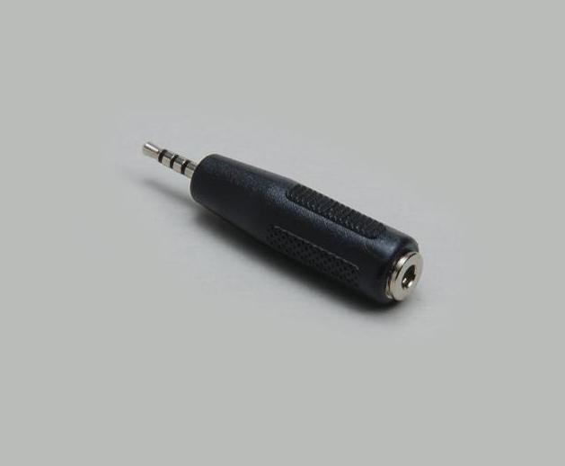 Produktbild BKL Electronic BKL Klinken-Adapter (Stereo) Klinkenstecker 2.5 mm auf Klinkenbuchse 3.5 mm, 4polig (Klinkenadapter)