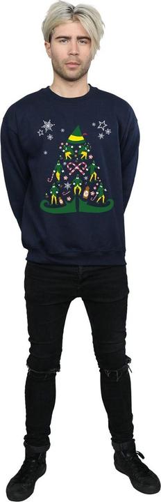 Actual product image Elf Mens Christmas Tree Sweatshirt (XL)