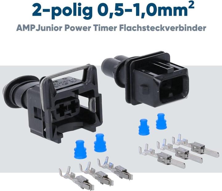Produktbild Kalitec AMP JPT Set 2-polig 0,5-1,0mm² Reperatursatz Stecker Satz Kfz Auto