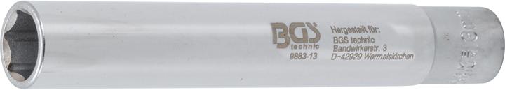BGS Douille, hexagonale, extra longue transmission par carré femelle 10 mm (3/8") 13 mm (13 mm)
