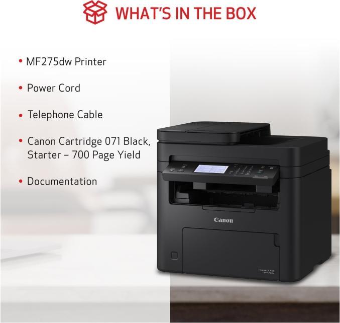 Image du produit Canon i-SENSYS MF 275 dw (Laser, Noir et blanc)