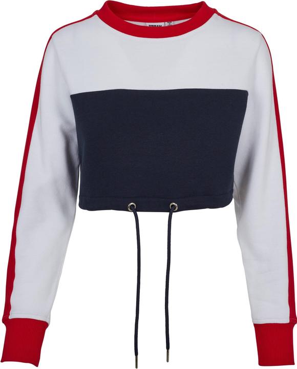 Urban Classics Ladies Cropped 3-Tone Stripe Crew