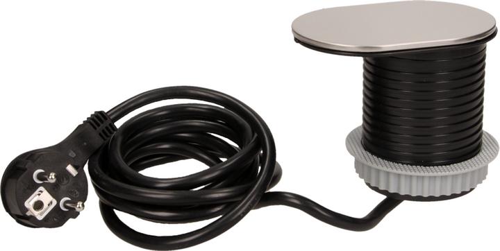 Image du produit Orno Prise pour meuble?6cm, encastrée dans le plateau de la table avec couvercle coulissant, chargeur
