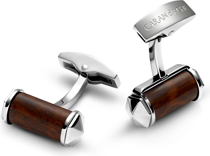 Produktbild Caran d'Ache Manschettenknöpfe Snakewood Edelstahl (Edelstahl und Schlangenholz)
