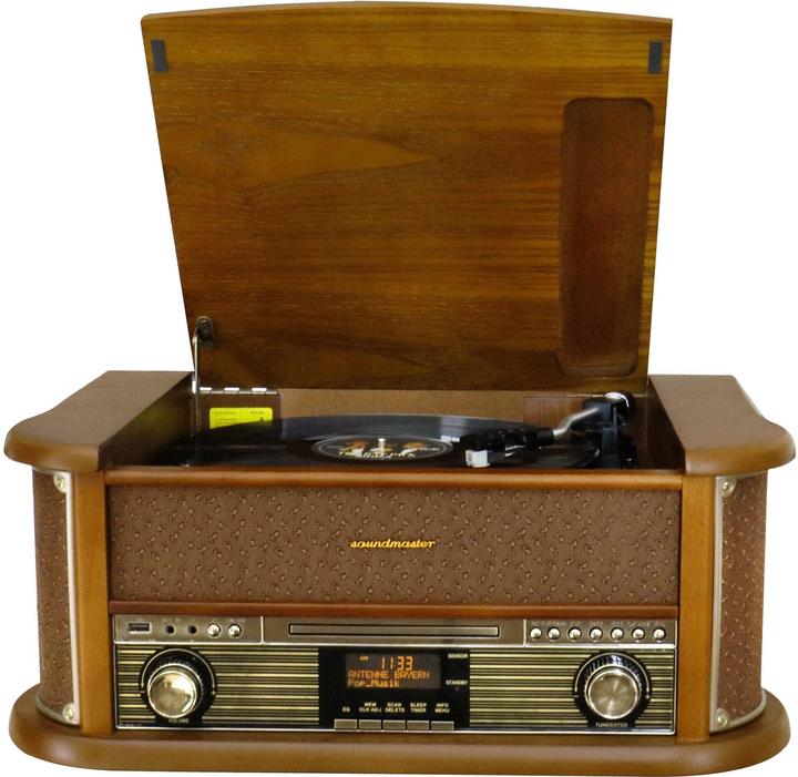 Immagine prodotto Soundmaster NR566BR (Giradischi, Bluetooth, Lettore CD, 2x 5 W)