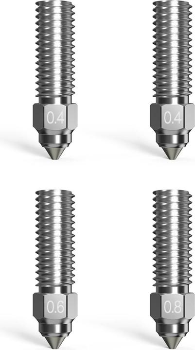 Actual product image Creality K1 Nozzle Set Copper with hardened steel insert 0.4/0.6/0.8mm (Blast pipe)
