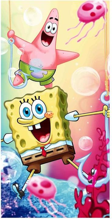 Actual product image Spongebob Squarepants Spongebob & Patrick Cotton Towel (140 x 70 cm)