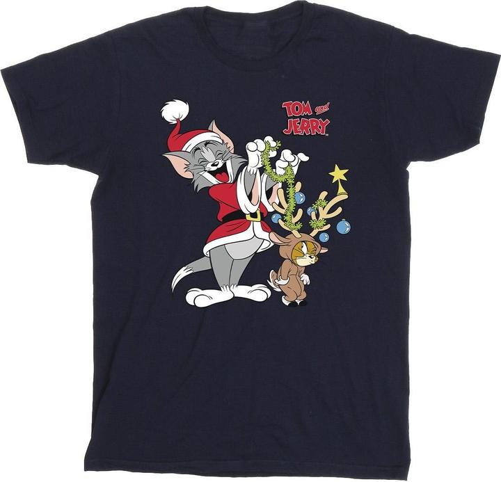 Actual product image Tom & Jerry Mens Christmas Reindeer T-Shirt (XXL)