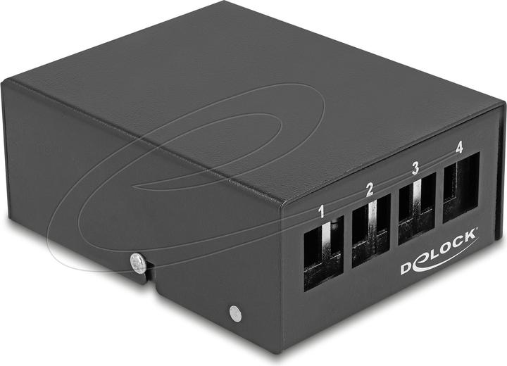 Produktbild Delock Keystone Patchpanel 4 Port schwarz