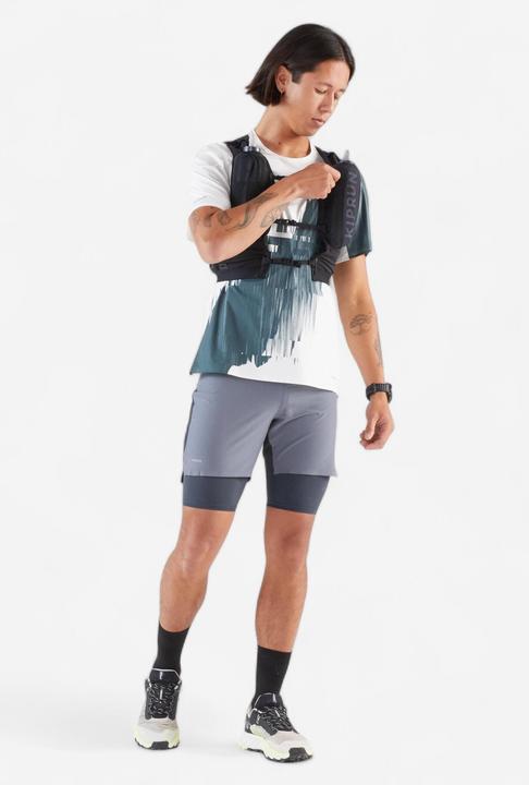 Produktbild Kiprun Laufshirt kurzarm Langstrecke Herren - Run 900 Ultra beige Print (L)