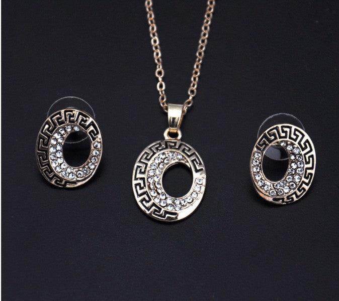Immagine prodotto Hermex SET Collana + Ciondolo + Orecchini - Oro (Lega di zinco)