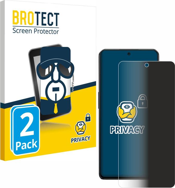 Productafbeelding BROTECT Anti-spionnetje privacyfolie Beschermfolie tegen blauw licht (2 Stuk, OnePlus Noord 3)