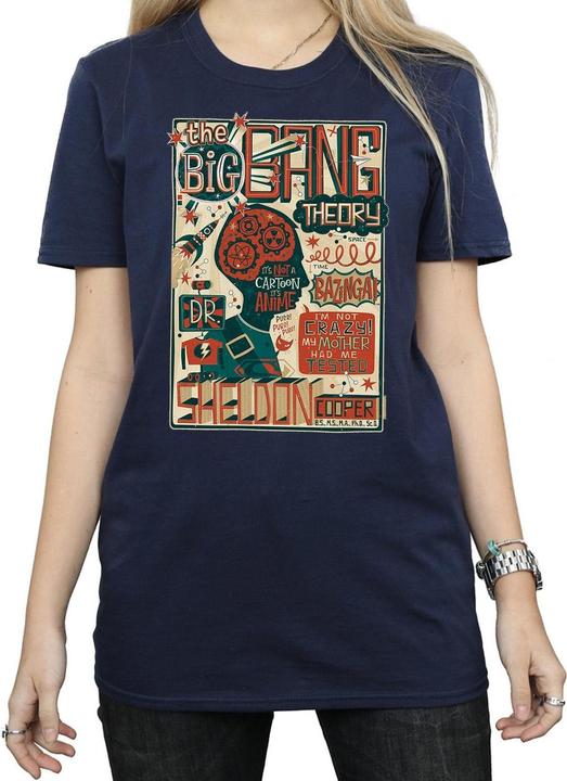 Image du produit Big Bang Theory Femme/Les femmes - T-shirt boyfriend en coton avec affiche infographique (S)