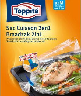 Produktbild Toppits Brat- und Dampfbeutel 2-in-1 8 Stück (8 x)