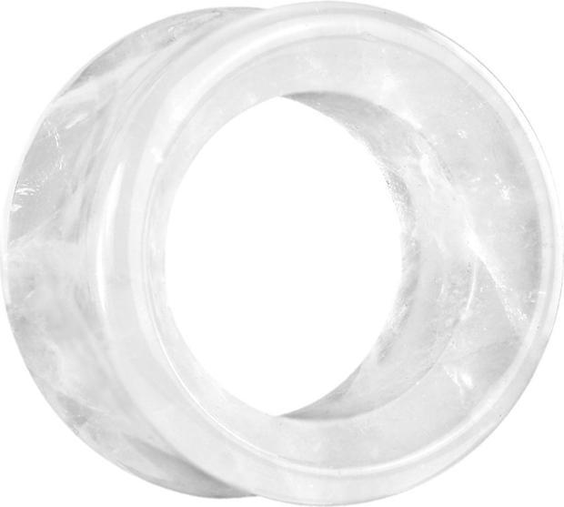 Produktbild Star Piercing Flared Tunnel aus Milchquarz Stein (ohne Messing, Mineralisch)
