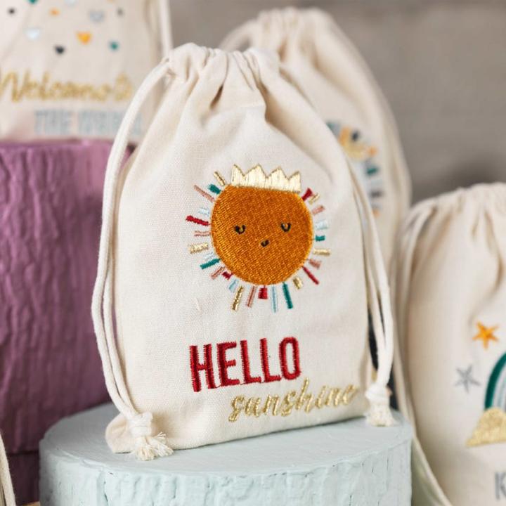 Image du produit Papierdrachen Sacs en lin anniversaire baleine set de 6 (Pochette cadeau, 6 x)