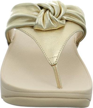 Produktbild Fitflop Lulu Padded Knot Metallic Leather Toe Post Sandal (39)