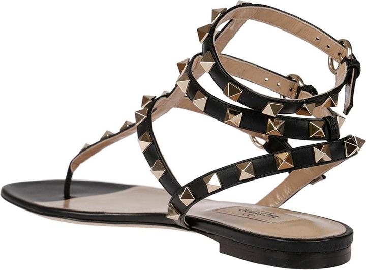 Actual product image Valentino Garavani Rockstud Flip-Flop Sandals (35.5)