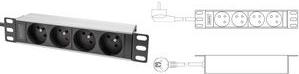 Produktbild Digitus 10" Steckdosenleiste mit Aluminiumprofil, 4-fach CEE 7/5 Steckdosen (4 x, CEE 7/5, 2 m)
