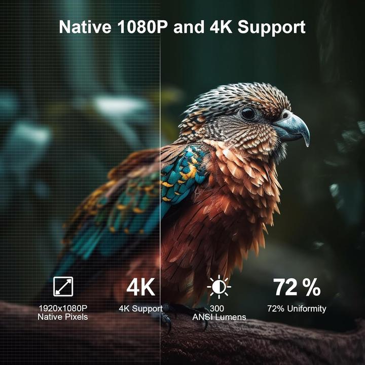 Actual product image Lqwell Mini-Projektor HY320 (4K, 300 lm)