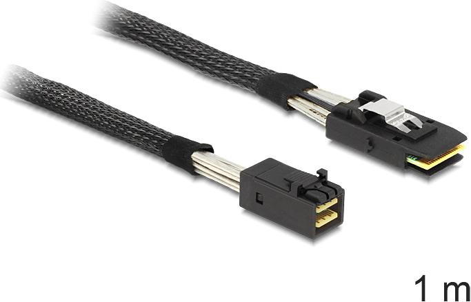 Actual product image Delock Cable Mini SAS HD x 4 SFF 8643 male > Mini SAS x 4 36 pin SFF 8087 male