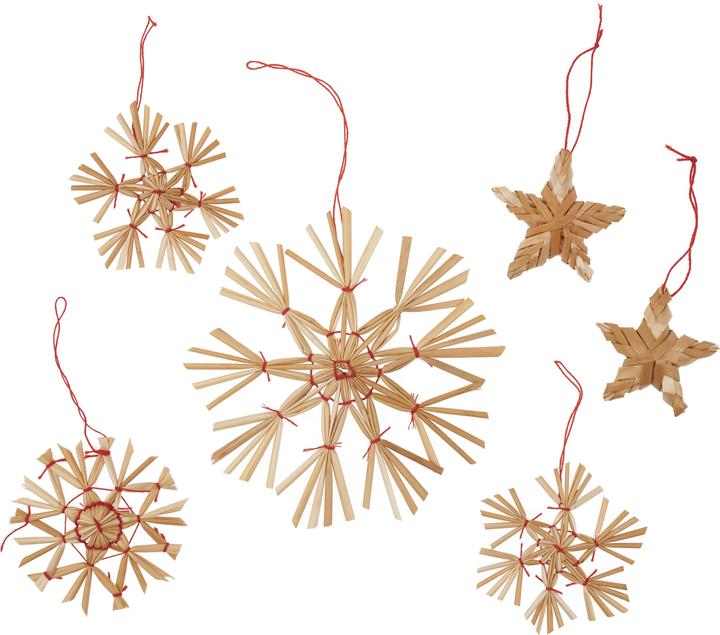 Actual product image Magni Straw stars range 16 pieces, 5-10cm, natural