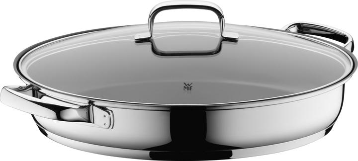 Produktbild WMF Fischpfanne oval Schmorpfanne 38cm Deckel Induktion Edelstahl beschichtet (26 cm, Bratpfanne, Edelstahl)