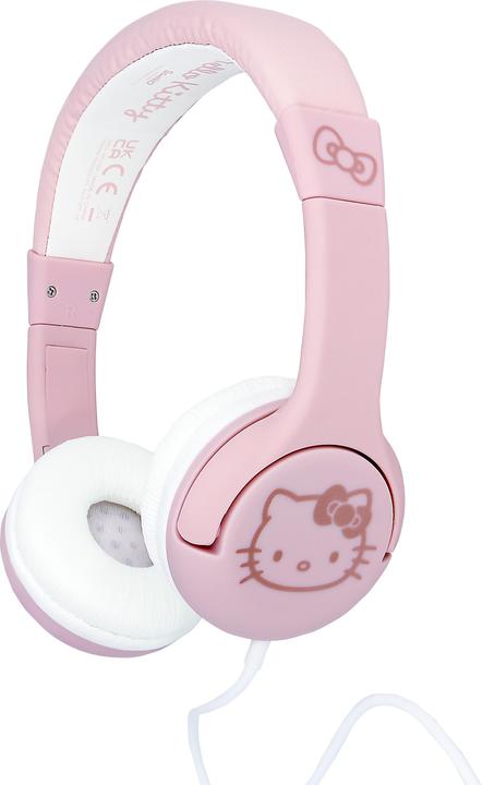 Image du produit OTL Technologies HK1180 Casque filaire Hello Kitty pour enfants avec oreillettes en rouge et blanc