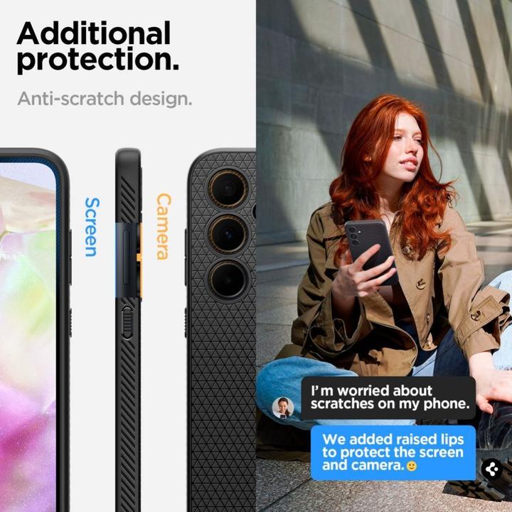 Actual product image Spigen Liquid Air Sam A35 5G czarny/matte black ACS07519 (Samsung Galaxy A35)