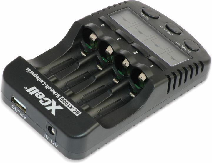 Actual product image XCell Quick Charger BC-X1000 Digital LCD (2 pcs., AA, AAA, Chargers without battery)